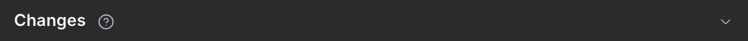 The Changes list at the foot of a card's Details tab