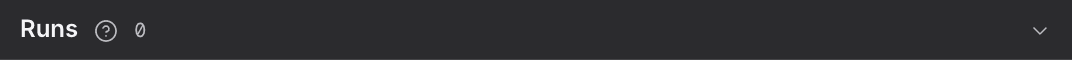 The Runs list at the foot of a card's Details tab